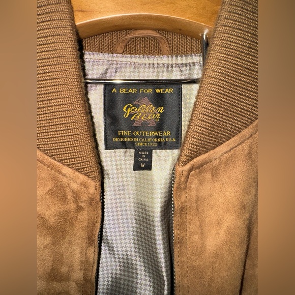 Golden Bear Tobacco Goat Suede Bomber - Picture 5 of 12